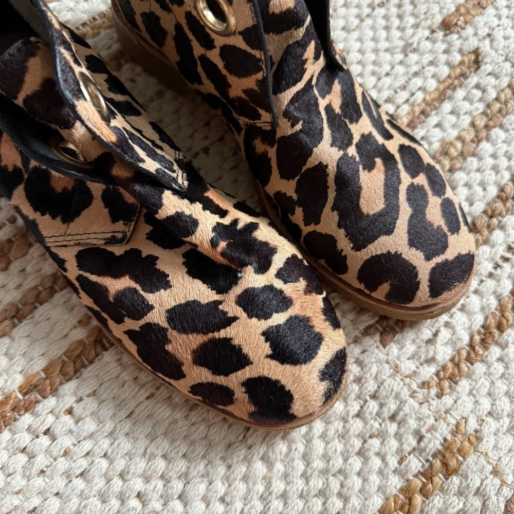 Kate Spade New York Barrow Leopard Print Calf Hair Chukka Ankle Boots